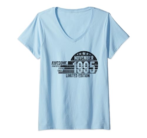 Consigue ahora Regalo De Cumpleaños Impresionante Desde Noviembre 1995 Camiseta Cuello Promoción V Ofertas 2025 | regaloscumple.com