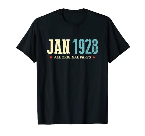 Consigue Ideas para regalar ahora Enero 1928 Todas las piezas originales Regalos cumpleaños clásicos Camiseta Top Precio 2024 | regaloscumple.com