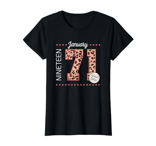 Consigue BlackFriday ahora 1971 Enero Mes Año nacimiento Edición limitada Cumpleaños Camiseta Top Precio 2024 | regaloscumple.com
