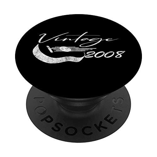 Comprar Guitarra vintage nacida en 2008 fiesta Navidad cumpleaños PopSockets PopGrip Intercambiable Ofertas 2025 | regaloscumple.com