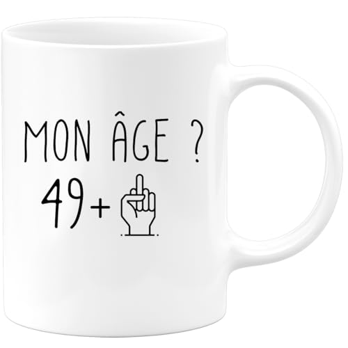 Consigue ahora Taza 50 años con texto en inglés "Rigolo Divertido" – Taza regalo Navidad cumpleaños 50 años cincuenta para hombre y mujer humor original Ofertas 2024 | regaloscumple.com