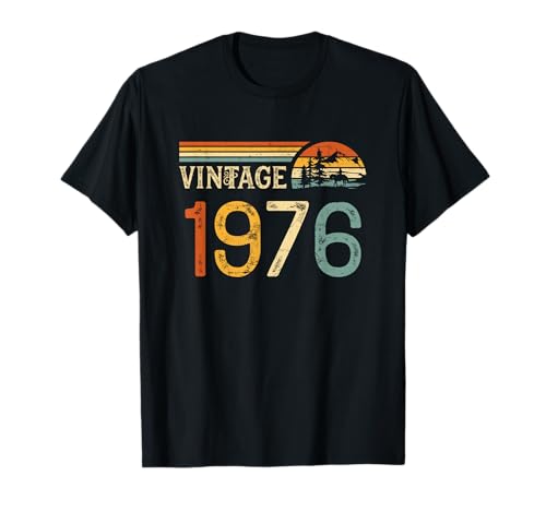 Consigue ahora Retro Vintage 1976 Hombre Mujer - Nacido En 1976 Catálogo Camiseta Top Precio 2025 | regaloscumple.com