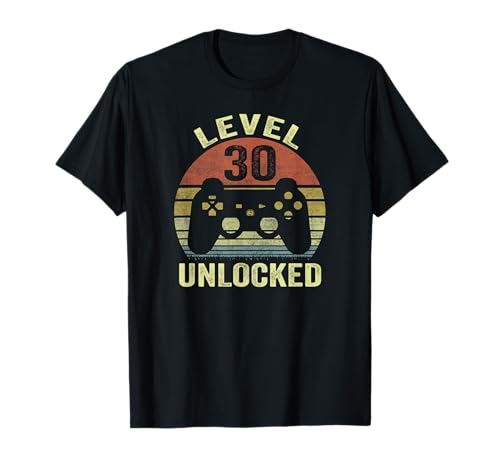 Consigue ahora Regalos Ideas para regalar Para Hombres 30 Años Cumpleaños Level 30 Unlocked Camiseta Top Precio 2025 | regaloscumple.com