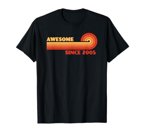 Comprar Cumpleaños Awesome Since 2005 Camiseta Ofertas 2024 | regaloscumple.com