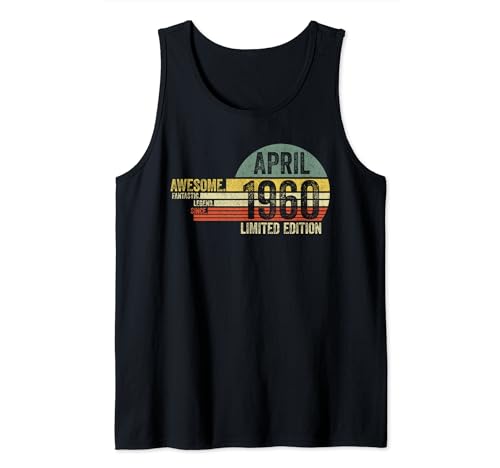 Comprar Cumpleaños Edición Promoción Limitada Impresionante Desde Abril 1960 Camiseta sin Mangas Ofertas 2024 | regaloscumple.com