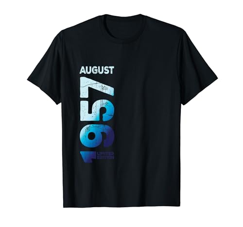 Comprar Agosto 1957 Edición Limitada Año 1957 Retro Promoción 1957 Vintage Camiseta Ofertas 2024 | regaloscumple.com