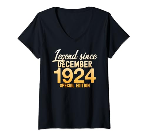 Consigue ahora Fiesta Mujeres Regalos Hombres Leyenda desde diciembre Año Camiseta Cuello V Top Precio 2024 | regaloscumple.com