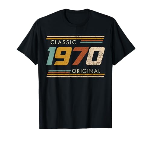 Consigue ahora Clásico 1970 Original Vintage Cumpleaños Est 1970 Ideas para regalar Edición Camiseta Rebajas 2024 | regaloscumple.com