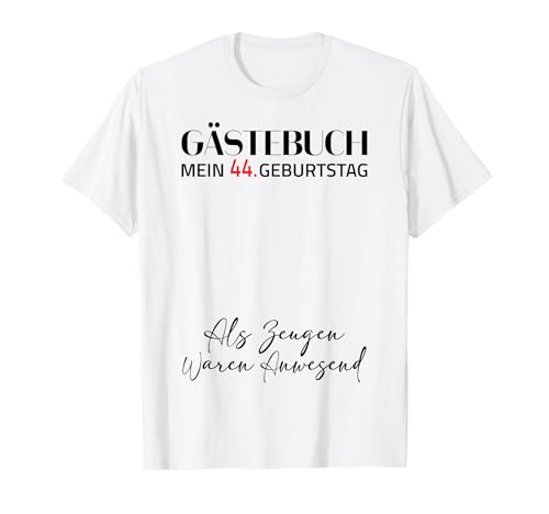 Consigue ahora Gästebuch Mein 44. Geburtstag Libro Navidad visitas Firma Camiseta Rebajas 2024 | regaloscumple.com