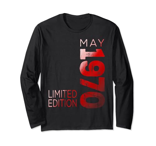 Comprar Edición limitada Mayo 1970 BlackFriday Año 1970 Retro 1970 Vintage 1970 Manga Larga Ofertas 2024 | regaloscumple.com