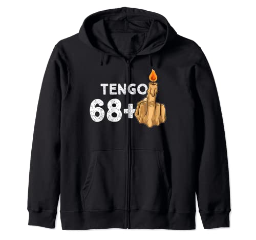 Consigue ahora 68+1 Dedo Medio Vela De Cumpleaños Para El 69º Cumpleaños Sudadera con Capucha Promoción Rebajas 2025 | regaloscumple.com