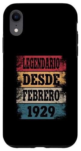 Consigue ahora Carcasa para iPhone XR Legendario Desde Febrero 1929 - Cumpleaños 95 Navidad Años Ofertas 2024 | regaloscumple.com