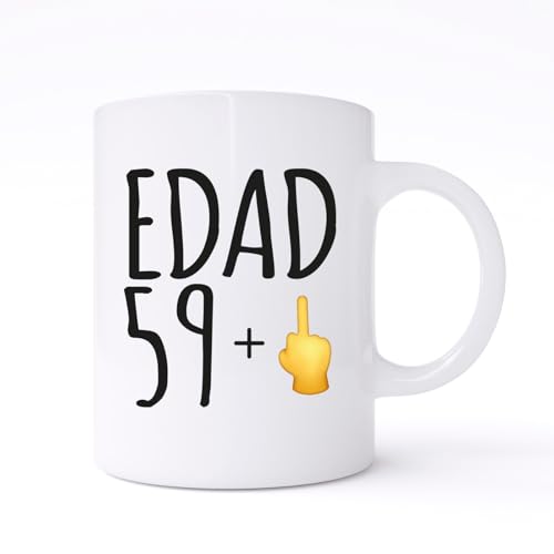 Consigue ahora Taza 60 cumpleaños hombre o mujer Regalo Original - Taza Promoción desayuno personalizada - Regalos divertidos 60 cumpleaños - 60 aniversario broma - Regalos amigas - Taza 60 años sesenta años Ofertas 2024 | regaloscumple.com