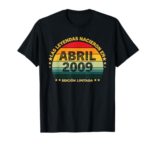 Consigue BlackFriday ahora 15 Años Cumpleaños Vintage Nacido En Abril 2009 Camiseta Ofertas 2024 | regaloscumple.com