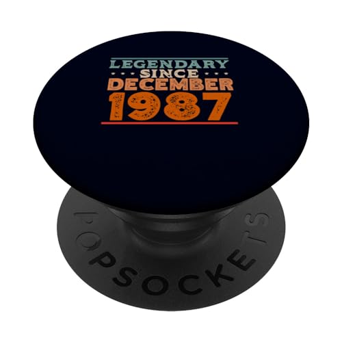 Comprar Legendario desde diciembre Ideas para regalar 1987 retro vintage fiesta cumpleaños PopSockets PopGrip Intercambiable Top Precio 2024 | regaloscumple.com