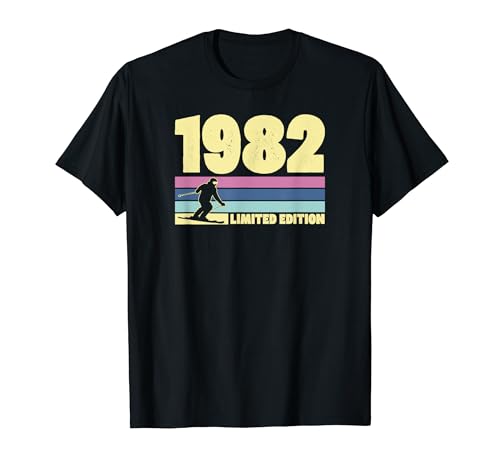 Consigue ahora Año nacimiento Catálogo 1982 edición limitada estilo 80 cumpleaños esquí Camiseta Ofertas 2024 | regaloscumple.com