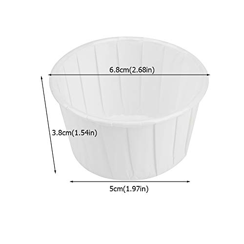 Top Precios Taza   papel 100 Uds.  Taza redonda para hornear  cupcakes  forros  taza   papel  boda  fiesta   cumpleaños  muffin  taza  taza   comida multiusos(Blanco)