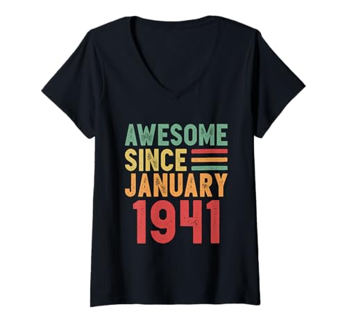 Comprar Mujer Impresionante regalo 90 cumpleaños desde enero 1941 Camiseta Cuello V Ideas para regalar Rebajas 2025 | regaloscumple.com