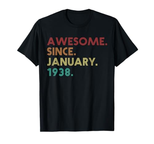 Comprar Impresionante desde enero 1938 Funny 87 cumpleaños Camiseta BlackFriday Top Precio 2024 | regaloscumple.com