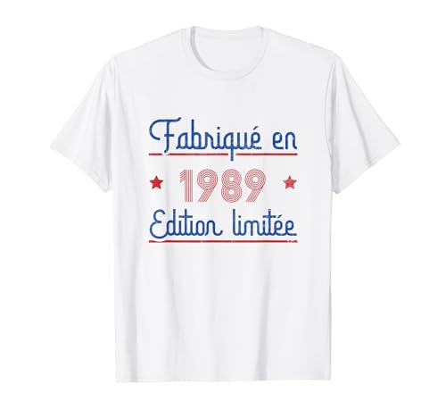 Consigue ahora Regalo Cumpleaños cumpleaños Hecho en 1989 Edición Limitada Camiseta Ofertas 2024 | regaloscumple.com