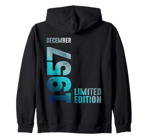 Consigue ahora Diciembre 1957 Edición Limitada 1957 Cumpleaños 1957 Sudadera Navidad con Capucha Rebajas 2025 | regaloscumple.com