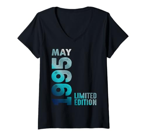 Comprar Mujer Edición Ideas para regalar Limitada Mayo 1995 Cumpleaños Camiseta Cuello V Top Precio 2025 | regaloscumple.com