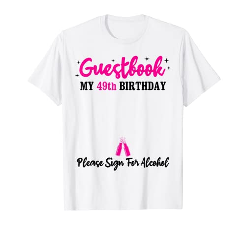 Consigue ahora Libro Regalos Visitas 49 Cumpleaños Hombre Mujer 49 Años 49 Cumpleaños Camiseta Ofertas 2024 | regaloscumple.com