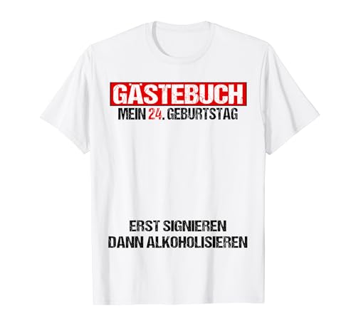 Oferta Libro 24 hombre divertido cumpleaños Camiseta