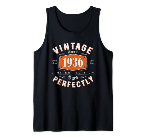 Comprar Regalo 86 años Cumpleaños Hombre Mujer - Vintage 1936 Camiseta sin Mangas Regalos Rebajas 2024 | regaloscumple.com