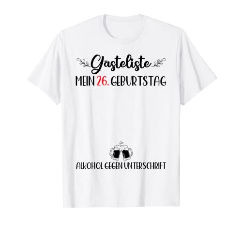 Consigue ahora Libro visitas 26 cumpleaños Regalos hombre mujer 26 años 26 cumpleaños Camiseta Top Precio 2024 | regaloscumple.com