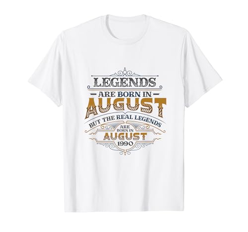 Comprar Las BlackFriday leyendas nacen en agosto 1990 Cumpleaños mujer Camiseta Rebajas 2024 | regaloscumple.com