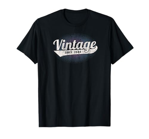 Consigue ahora 80th Birthday Ideas para regalar Vintage Born In 1944 Classic Original Camiseta Ofertas 2024 | regaloscumple.com