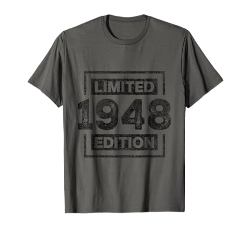 Consigue ahora 76 Cumpleaños Hombres 76 Años Catálogo Retro Mujeres Nacidos en 1948 Camiseta Ofertas 2024 | regaloscumple.com