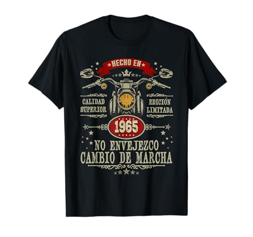 Comprar Hecho en 1965 - 60 Promoción Años Cumpleaños Moto Biker Hombre Motero Camiseta Rebajas 2025 | regaloscumple.com