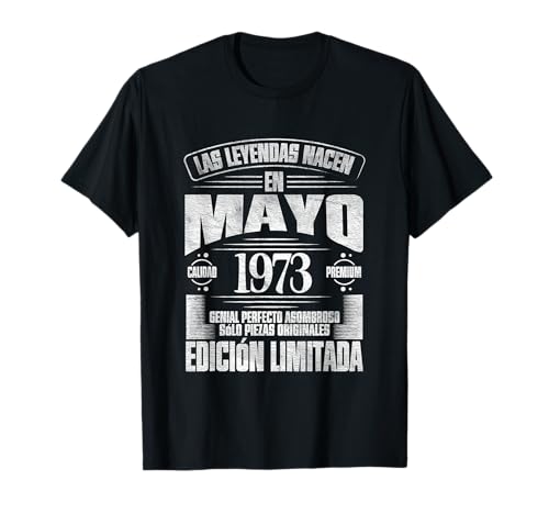 Comprar Las Leyendas nacen en Mayo Catálogo 1973 - 52 Años Cumpleaños Camiseta Ofertas 2025 | regaloscumple.com