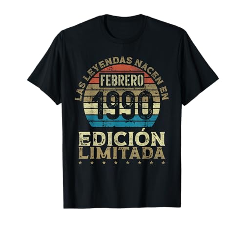 Comprar Las Leyendas nacen en Febrero 1990 - 34 Años Cumpleaños Camiseta Top Navidad Precio 2023 | regaloscumple.com