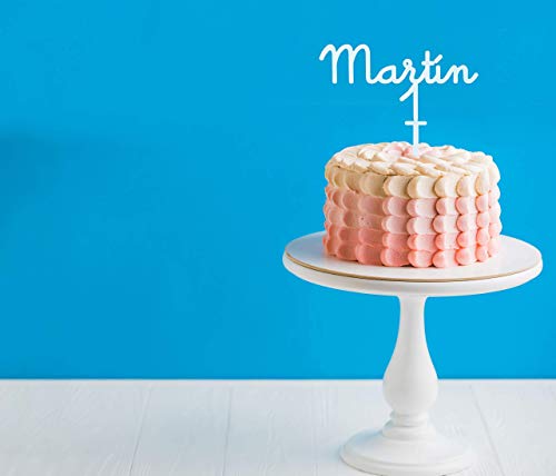 Top Precios Conjunto regalo cumpleaños Cake Topper + Body o camiseta personalizado con el nombre decoración fiesta animales para Bebes Unisex Niños Niñas primer velas