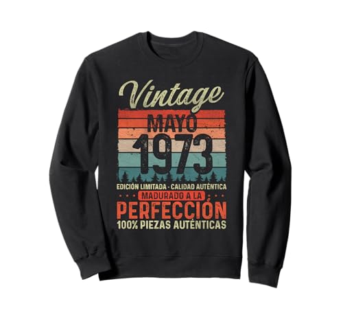 Comprar Mayo 1973 Vintage Regalo 51 Años Cumpleaños Hombre Navidad Sudadera Ofertas 2025 | regaloscumple.com
