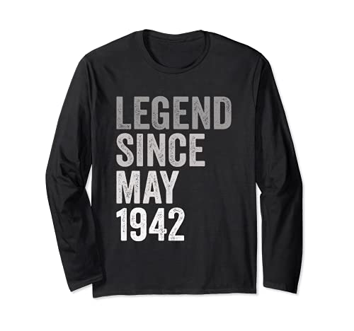 Comprar Leyenda Desde Mayo Cumpleaños 1942 Año Cumpleaños Manga Larga Ofertas 2024 | regaloscumple.com