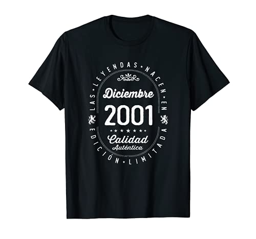 Consigue ahora 20 años Cumpleaños Las Leyendas nacen en Diciembre 2001 Camiseta BlackFriday Top Precio 2024 | regaloscumple.com