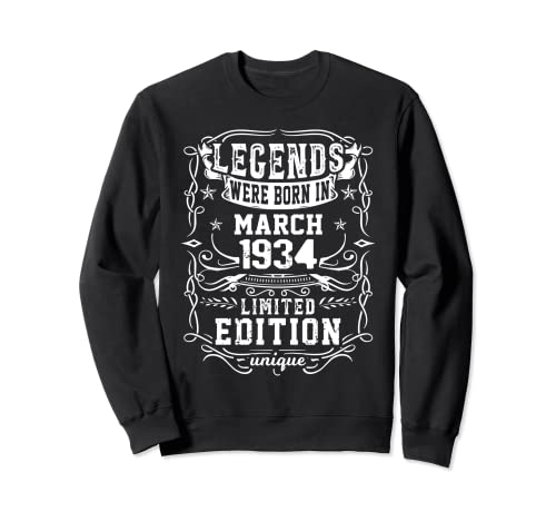 Comprar Cumpleaños Marzo 1934 Edición Limitada BlackFriday Regalo March 1934 Sudadera Rebajas 2025 | regaloscumple.com