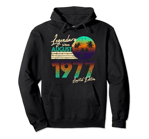 Comprar Legendario cumpleaños desde Promoción agosto 1977. Sudadera con Capucha Rebajas 2024 | regaloscumple.com