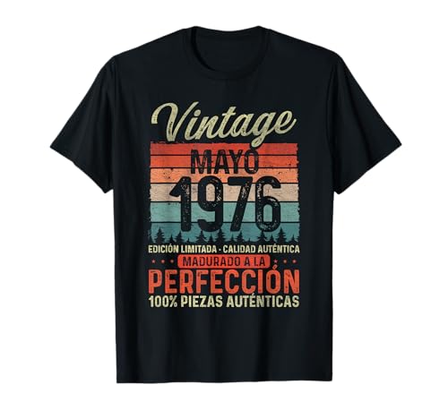 Comprar Mayo 1976 Vintage Catálogo Regalo 49 Años Cumpleaños Hombre Camiseta Ofertas 2025 | regaloscumple.com