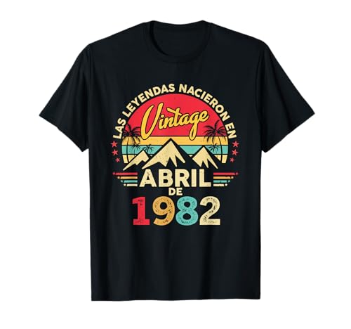 Consigue ahora Promoción 43 Años Cumpleaños Vintage Nacido En Abril 1982 Camiseta Ofertas 2025 | regaloscumple.com