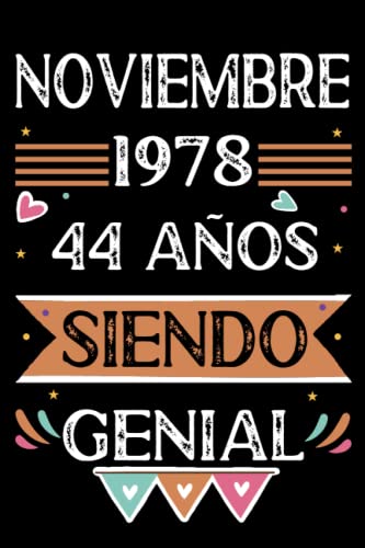 Consigue ahora CUADERNO Noviembre 1978 44 Navidad Años Siendo Genial: Libro visitas cuaderno 110 páginas felicitaciones idea regalo regalo Para la esposa novia mujer La madre Ofertas 2024 | regaloscumple.com