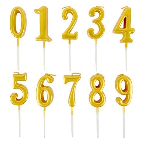 Consigue ahora Feelairy 10 Piezas Números Velas Pastel Cumpleaños Número Velas Número Velas Vela Ideas para regalar 0-9 Topper Pastel Brillo Feliz Cumpleaños Topper Pastel para Fiesta Pastel Cumpleaños (Oro) Ofertas 2024 | regaloscumple.com