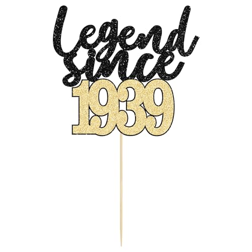 Top Precios Tartas leyenda desde 1938 con purpurina 85 cumpleaños, decoración tartas 85