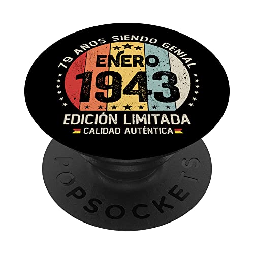 Comprar Regalo 79 años Cumpleaños Cumpleaños Hombre Mujer - Enero 1943 PopSockets PopGrip Intercambiable Top Precio 2025 | regaloscumple.com