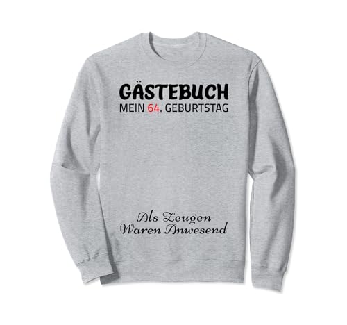 Comprar Gästebuch Mein 64. Geburtstag Libro Navidad visitas Firma Sudadera Top Precio 2025 | regaloscumple.com