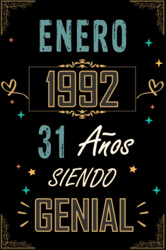 Comprar CUADERNO ENERO 1992 31 AÑOS SIENDO GENIAL: Regalos Regalo 31 cumpleaños para mujeres y hombres ideas 31 cumpleaños... un cumpleaños... divertido ... regalo 31 cumpleaños para él/ella. Ofertas 2024 | regaloscumple.com